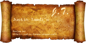 Justin Tamás névjegykártya